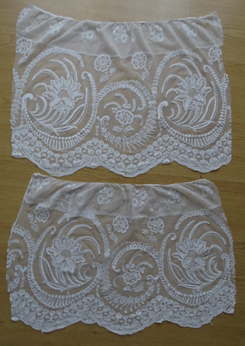 Broderie sur tulle bas - ,